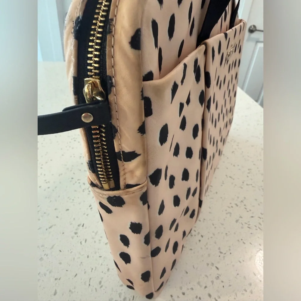Kate Spade Pink and Black Dotted Laptop Bag